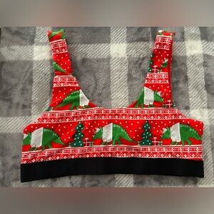 Me Undies Christmas Cozy Dino Bralette Large Holiday NWT